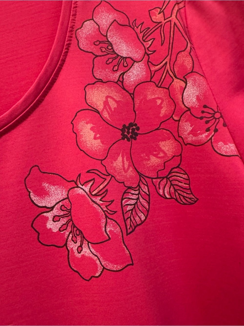 Tranquility by Soma Womens Short Sleeve T Shirt Pink Floral Cottagecore Sz Large - Picture 4 of 12